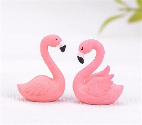 1 Set Mini Flamingo Figurines Miniature Multiuse as Decorations, Cake ...