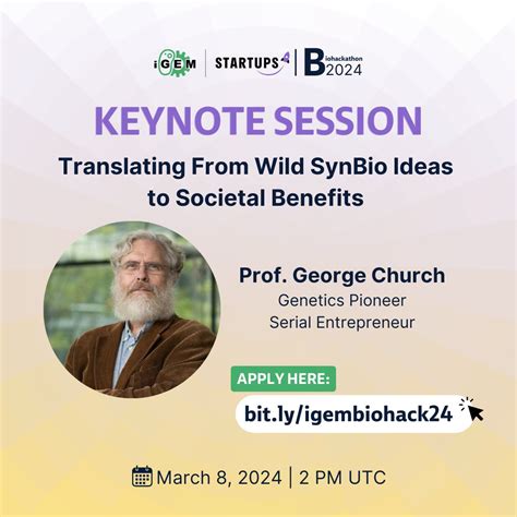 A fantastic opportunity to learn more about innovation in Synthetic Biology - don’t miss out ...