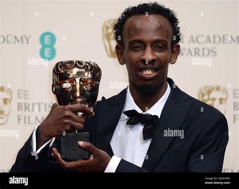 Barkhad Abdi with the Best supporting actor award for Captain Phillips ...
