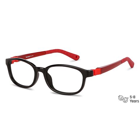 Buy Kids Glasses: Black Red Full Rim Oval Kids 5-8 yrs Lenskart Junior ...