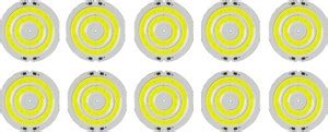 Wizzo (10 Pieces) DC 4 Volt 8 Watt Bright SMD LED Chips Jalebi Shape ...