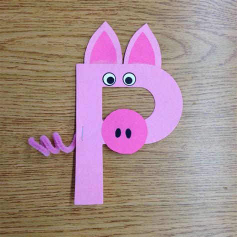 Letter P pig | Preschool letter crafts, Letter a crafts, Letter p crafts