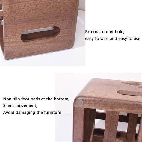 Buy WiFi Router Storage Box Wood Wireless Router Storage Box Hide Box ...
