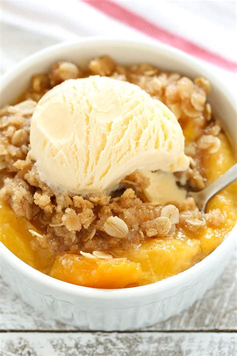 Peach Crisp - Live Well Bake Often