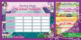 School Timetable Template Spanish (teacher made) - Twinkl