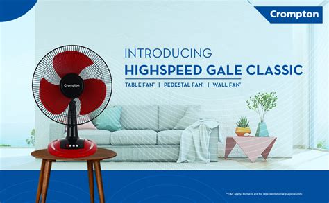Buy Crompton HISPEED Gale Classic 400 mm Table Fan | Superior Air ...