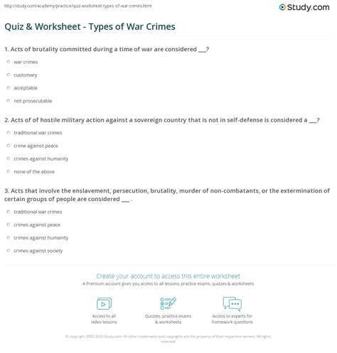Examples Of War Crimes
