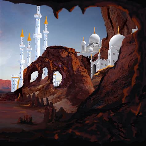 Download wallpaper 3415x3415 temple, architecture, building, cave, art ...