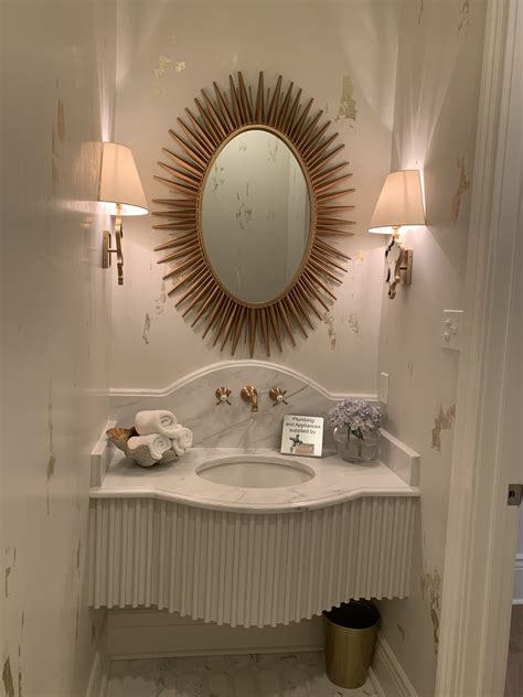 Modern Powder Room with Sink and Mirror
