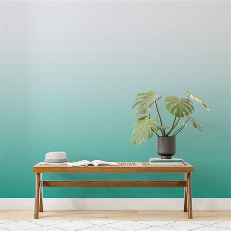 Radiant Turquoise | Ombre | Wallpaper Mural | Digital Walls