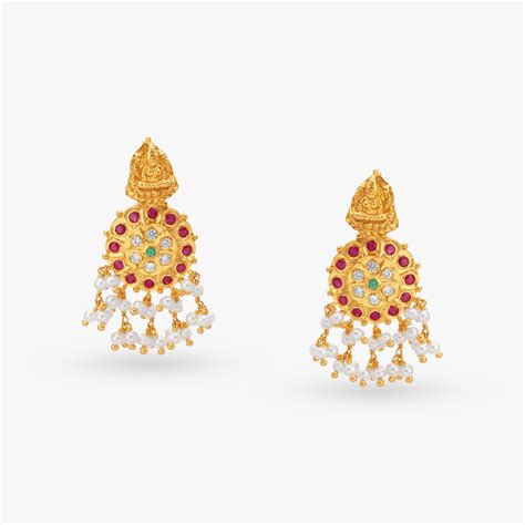 Shree Lakshmi Gold Drop Earrings
