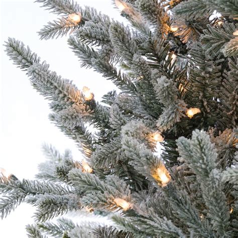 Sterling Tree Company 7.5-ft Balsam Fir Pre-lit Traditional Flocked ...