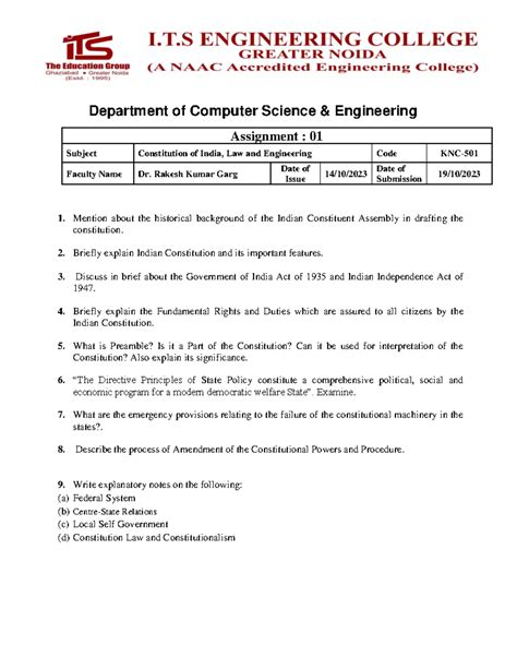 CSE Assignment-01 COI - B.TECH - Department of Computer Science ...