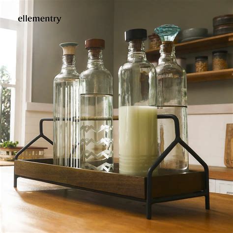 Ellementry Wooden Countertop Organizer Caddy for Jars/Bottles | Kitchen ...