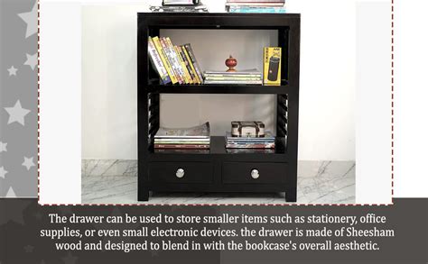 WELLBORN Solid Sheesham Wood Furniture Book Shelf Best for Living Room ...