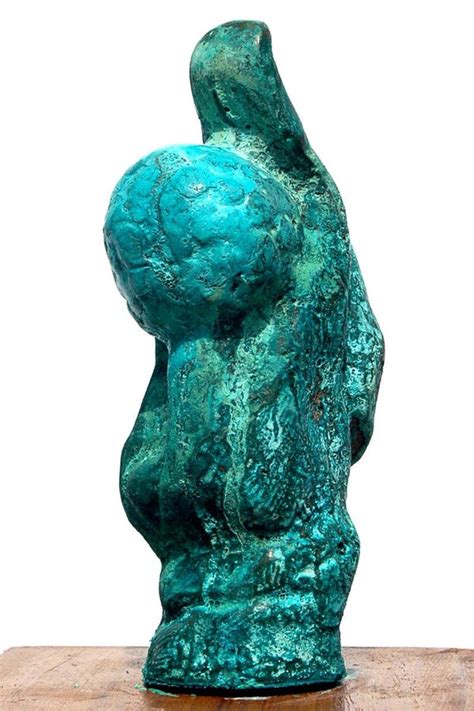 "Bronze": Blue Green Sculpture by GOPAL PRASAD MANDAL – ArtZolo.com