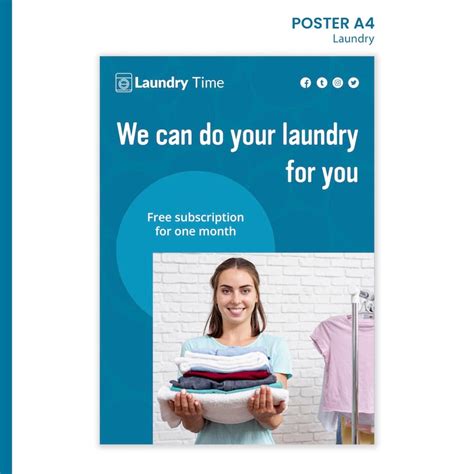 Affiche blanchisserie PSD, modèles PSD gratuits de haute qualité à ...