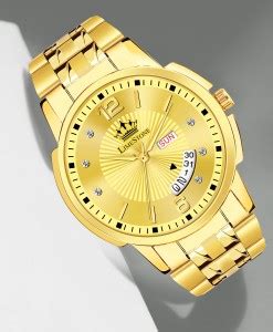 LIMESTONE Day & Date Original HMTS Gold Plated Adjsutable HMTS Bracelet ...