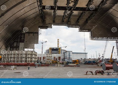Chernobyl New Safe Confinement. Editorial Stock Photo - Image of blue ...