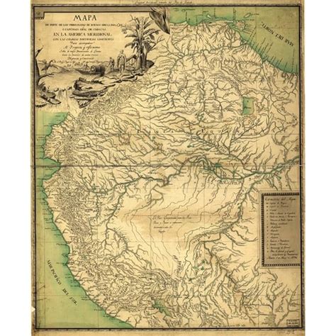 Buy 1796 Map South America Map a de Parte de Los virreynatos de Buenos ...