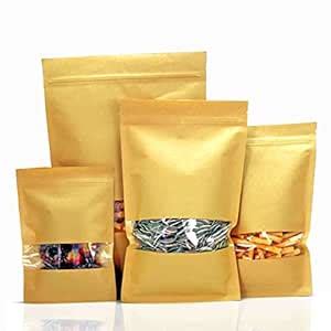 Maruthi Plastics Brown Kraft Paper Food Packaging Pouches with Ziplock ...