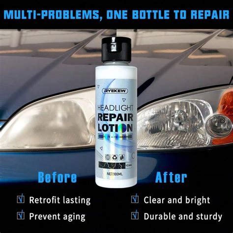 Ryekew Kit de restauration de phares Ryekew 100 ml - Polish pour phares ...