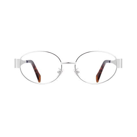 essntl Series Retro Oval Computer Glasses For Men & Women - Platinum ...