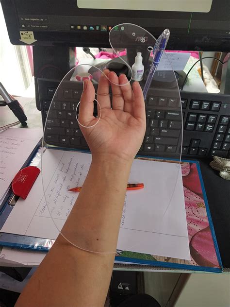 KABEER ART 12 x7 inch Size Clear Transparent Acrylic Kidney Shaped ...