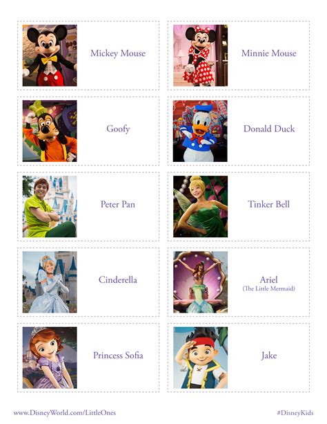 Disney Character Picture Quiz Printable - Free coloring pages to print