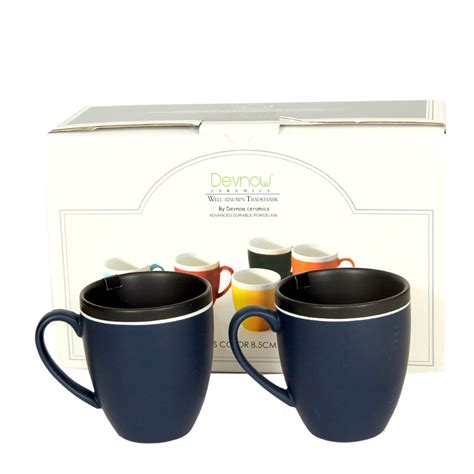 Buy Devnow Ceramics Dark Angel Tea-Coffee Mug Set 220ml, Set of 6 ...