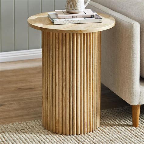 Solid Wood Round Accent Table