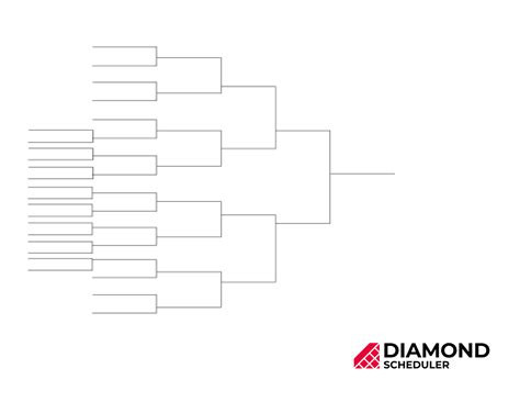 24-Team Single Elimination Bracket Printable | Diamond Scheduler
