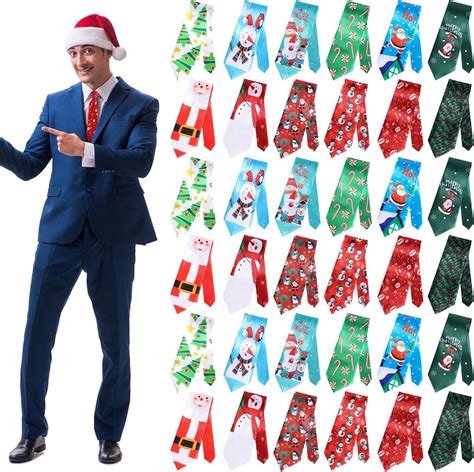 Amazon.com: Liitrsh 36 Pcs Christmas Ties for Men Novelty Festive ...