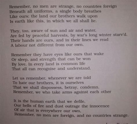 a short summary of thus poem class 9 ncert poem : No Men Are Foregin ...