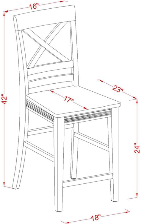 Buy East West Furniture Quincy kitchen counter stools-Wooden Seat and ...