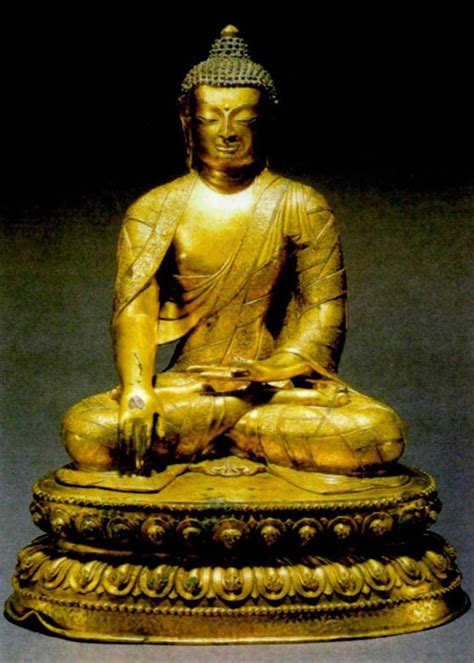 铜鎏金释迦牟尼坐像-佛像-图片