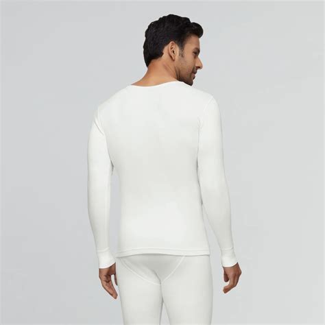 Cotton Rich Thermal Long Sleeve Vest Ivory White – XYXX Apparels