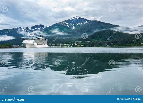 Cruise Ship at a Port in Juneau, Alaska Stock Image - Image of port ...