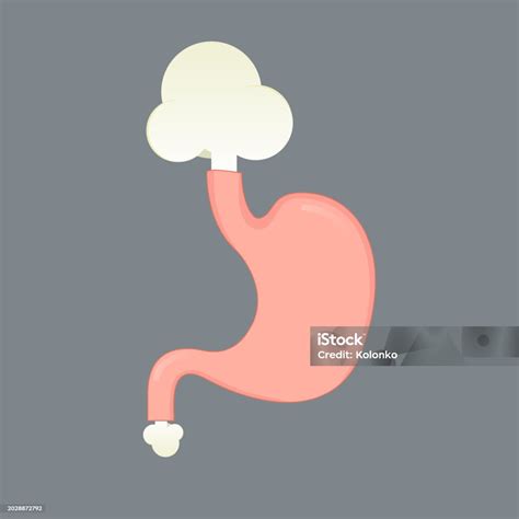 Stomach Gas Acid Reflux Indigestion System Stomach Vector Gas Diarrhea ...