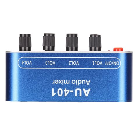 4 in 1 Out Volume Adjustment 3.5mm Sound Selector Amplifier, Mini Audio ...