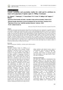 Genetic variability and association studies for yield and its ...