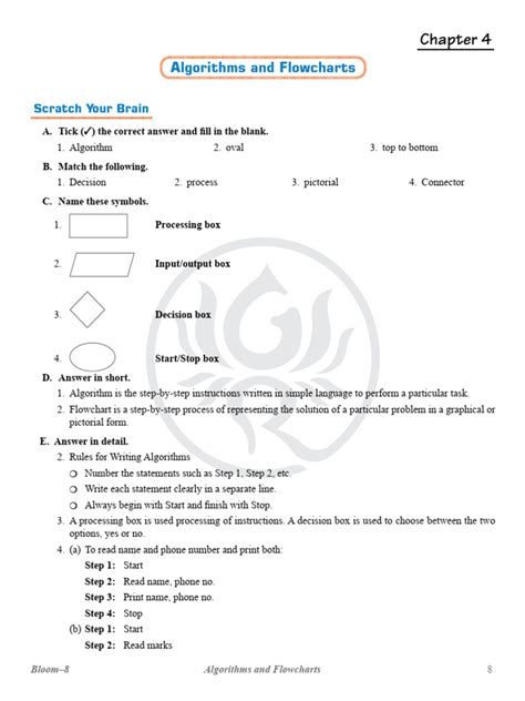 Image result for Class 4 Computer Algorithm and Flowchart