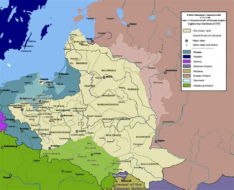 Kingdom of Galicia and Lodomeria Map: Major Cities and Towns in Germany