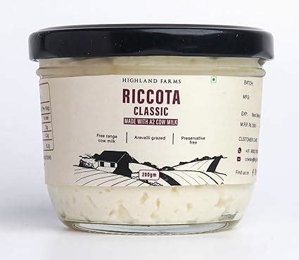 Highland Farms A2 Cow Milk Ricotta | Low Fat | Made with Free Range A2 ...