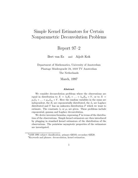 On the Optimal Rates of Convergence for Nonparametric Deconvolution Problems Background
