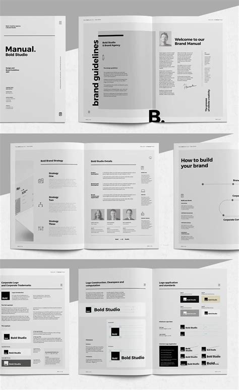 Brand Manual Template INDD - 48 Pages for Creative Businesses | Manual ...