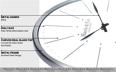 Buy HARRIS & CO. CLOCKMASTERS Premium Luxury Analog Wall Clock ...