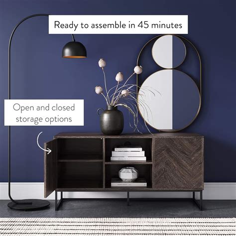 Buy Nathan James Dylan Media Console Cabinet or TV Stand with Doors for ...