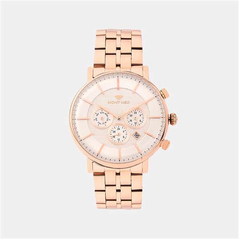 Men Quartz Silver Dial Chronograph Metal Watch 1055C-M3303 – Mont Neo