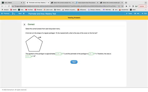 Select the correct answer from each drop-down menu. A hot tub is in the ...